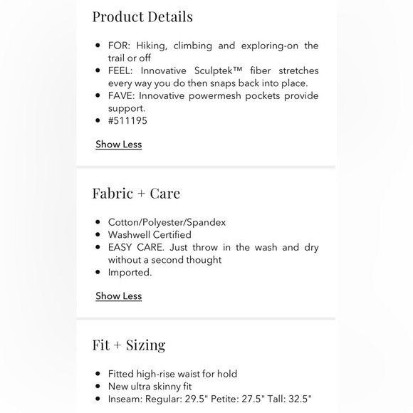 Athleta Jeans Sculptek Lt Blue Biscayne 0 24x26.5 Skinny Ankle Stretchy Comfy - Picture 12 of 16